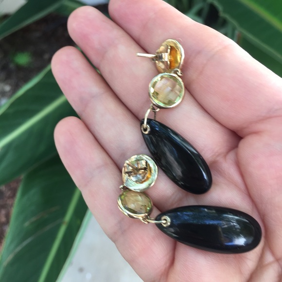 Michael Valitutti signed citrine sterling earrings - Picture 5 of 7